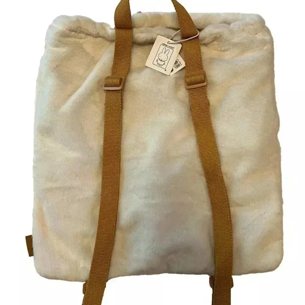 NEW Nijntje MIFFY Face Plush Drawstring Gym Bag Backpack